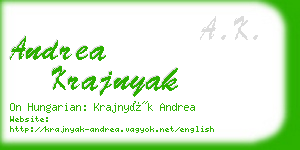 andrea krajnyak business card